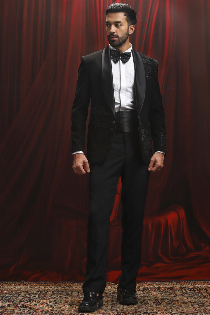 Stellar Galaxy Embroidered Tuxedo Set