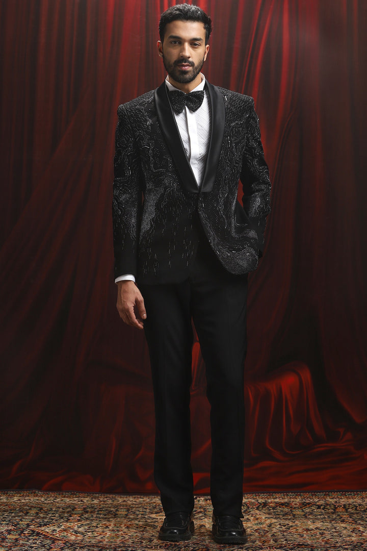 Astral Constellation Embroidered Tuxedo Set