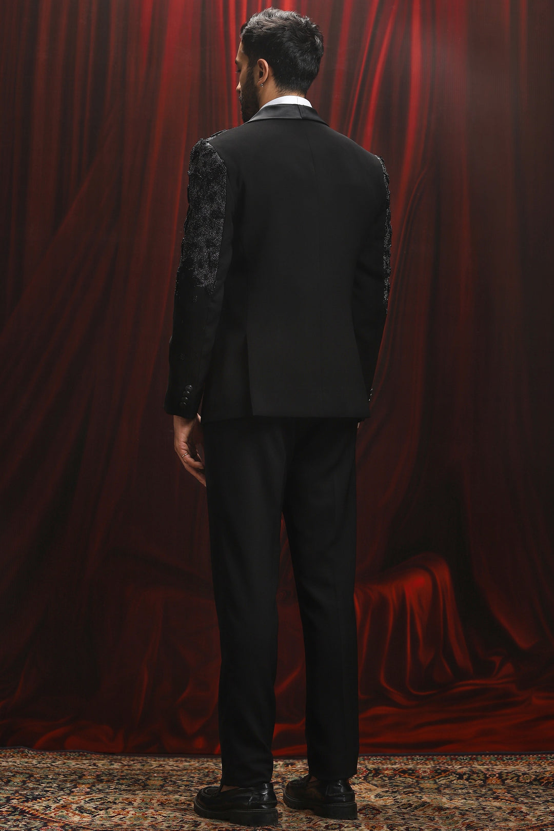 Inferno Midnight Embroidered Tuxedo Set