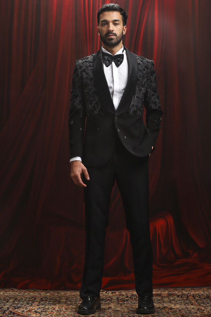 Inferno Midnight Embroidered Tuxedo Set