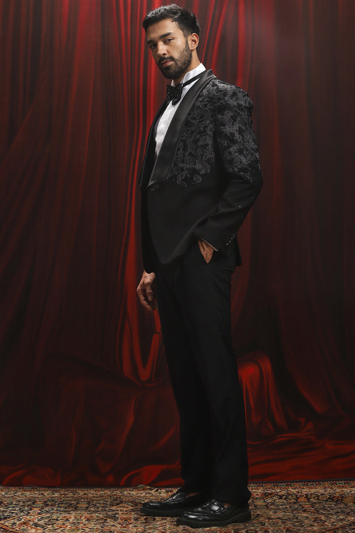 Inferno Midnight Embroidered Tuxedo Set