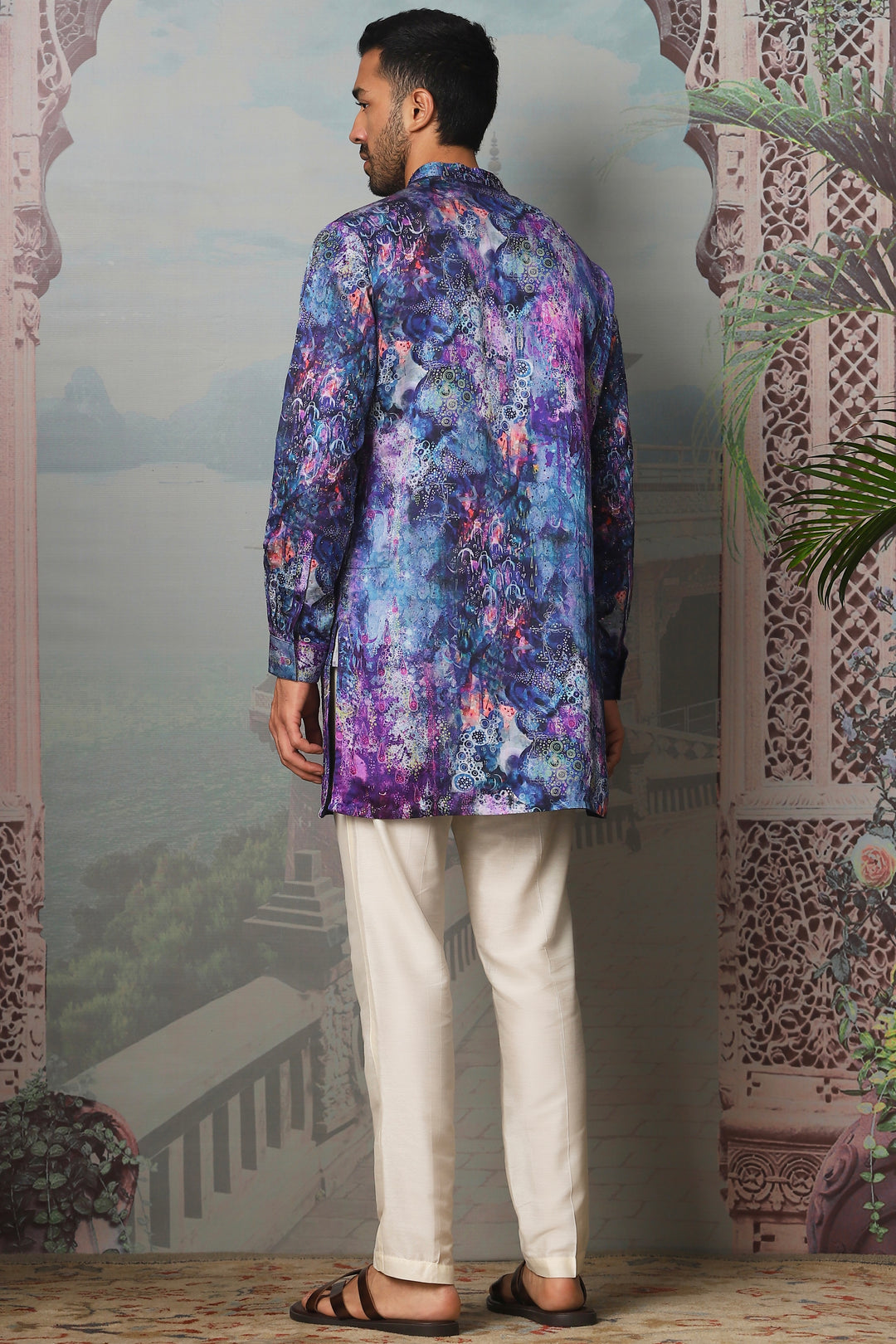 Indigo Cosmos Hand Embroidered Kurta Set