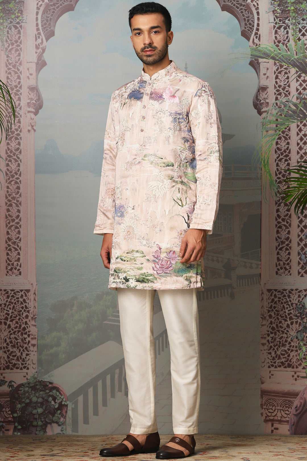 Illusory Fabled Hand Embroidered Kurta Set