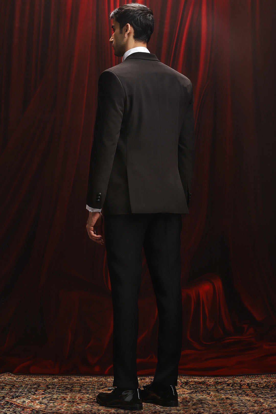 Black Midnight Ascent Hand-Painted Tuxedo Set