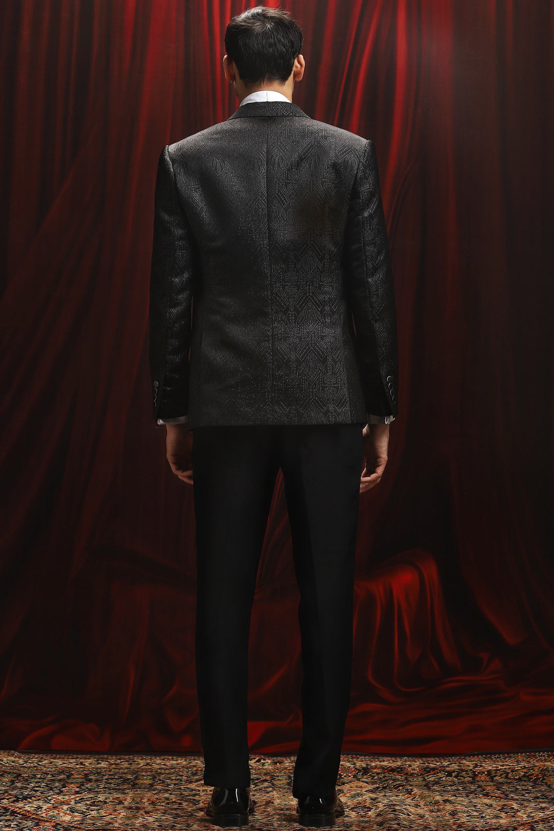 Midnight Shine Embroidered Tuxedo Set