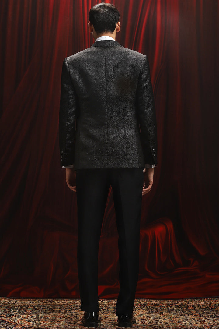 Midnight Shine Embroidered Tuxedo Set