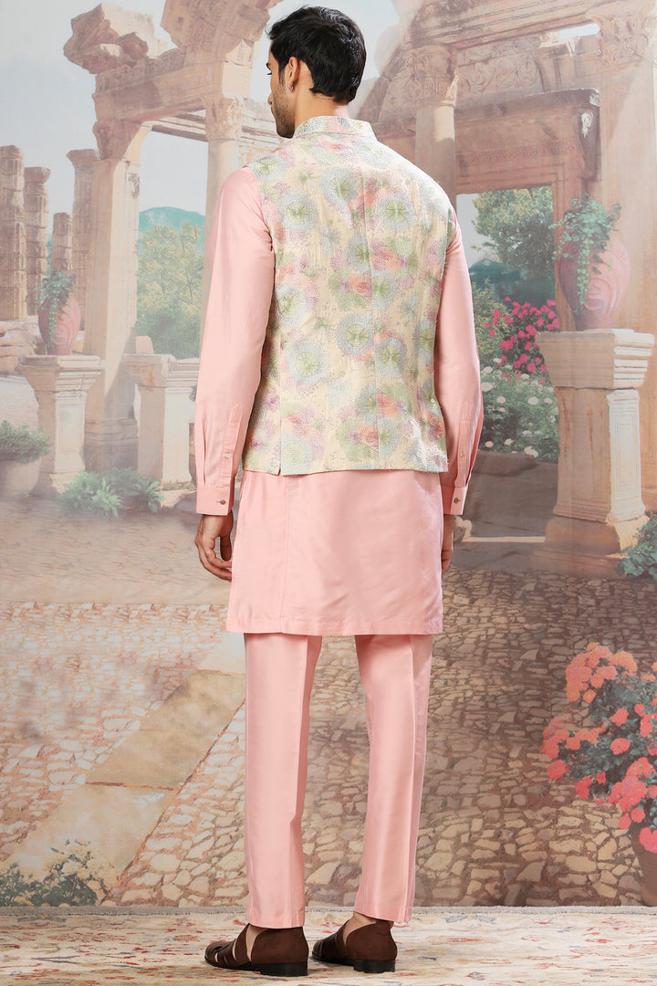 Eden Bloom Embroidered Kurta Bundi Set