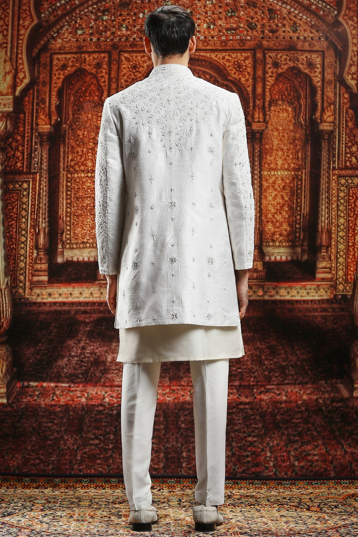 Ivory Dynasty Embroidered Sherwani Set