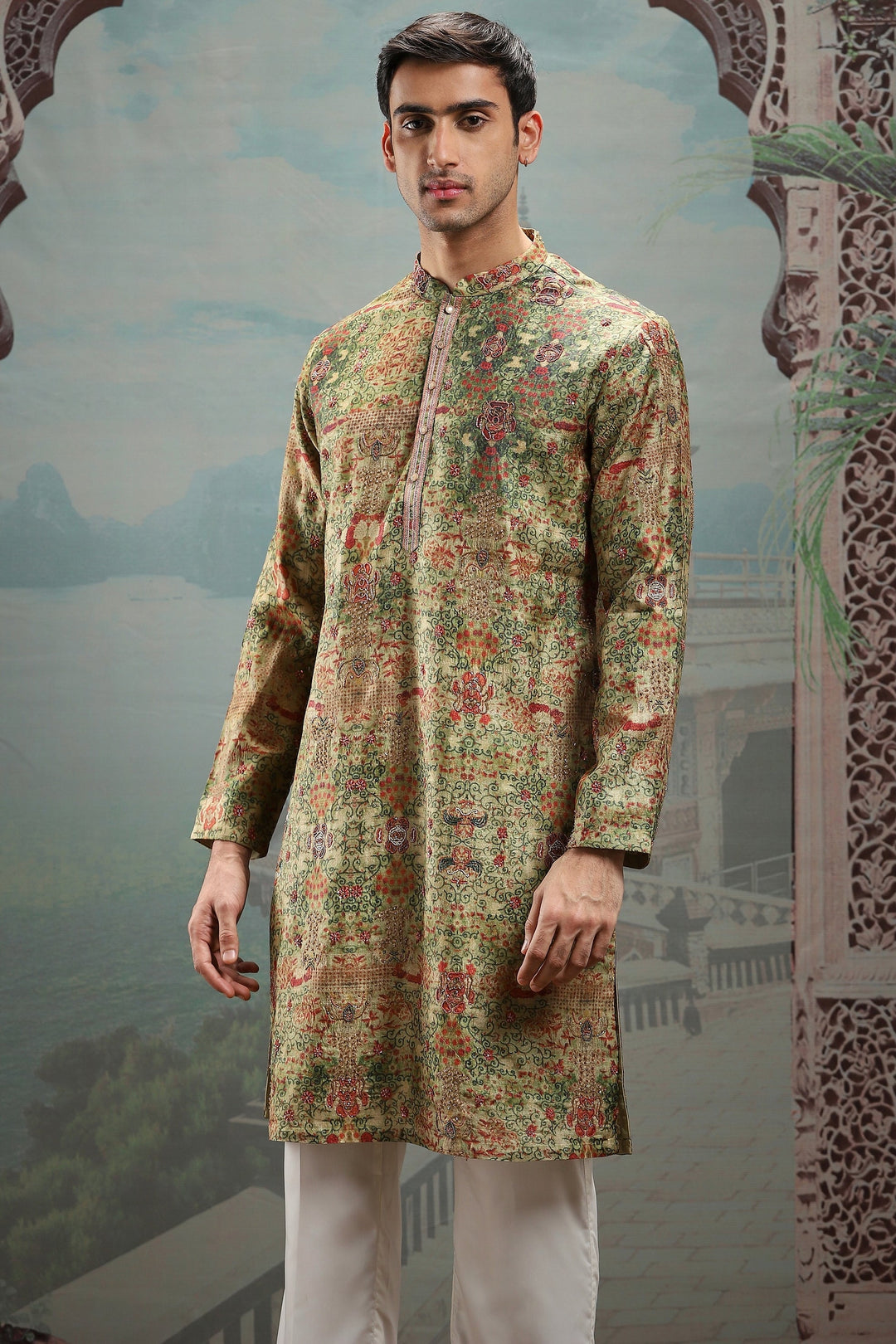 Sultan's Verdure Embroidered Kurta Set