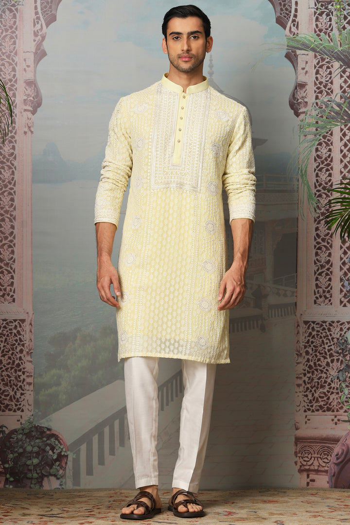 Daisy Dream Sequin Embroidered Kurta Set