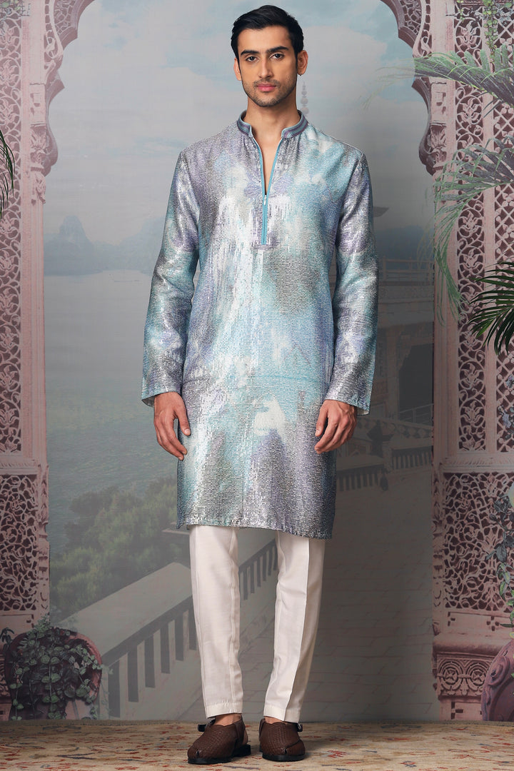 Dreamy Twilight Sequin Embroidered Kurta Set