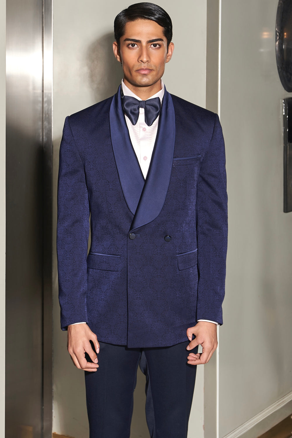 Purchase Elysian Navy Double Breasted Tuxedo Set