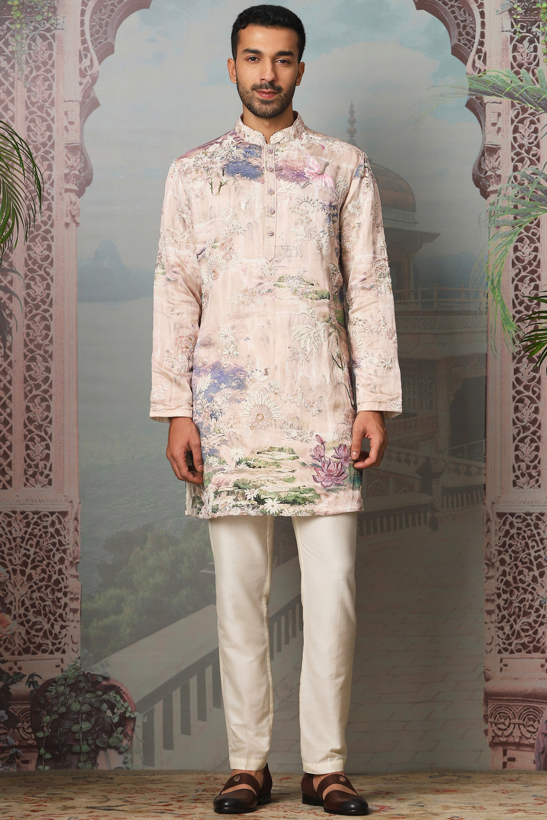 Shop Illusory Fabled Kurta Set – Elegant Hand Embroidery