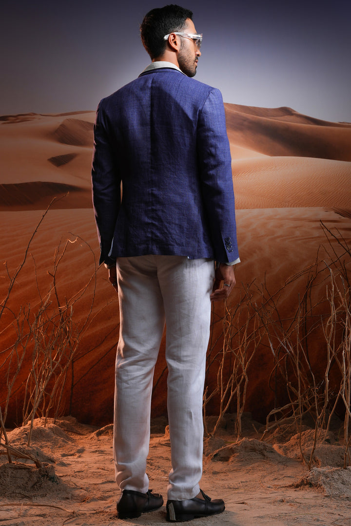 Shop Indigo Blue Voyager Linen Blazer – Order Today for Fast Delivery