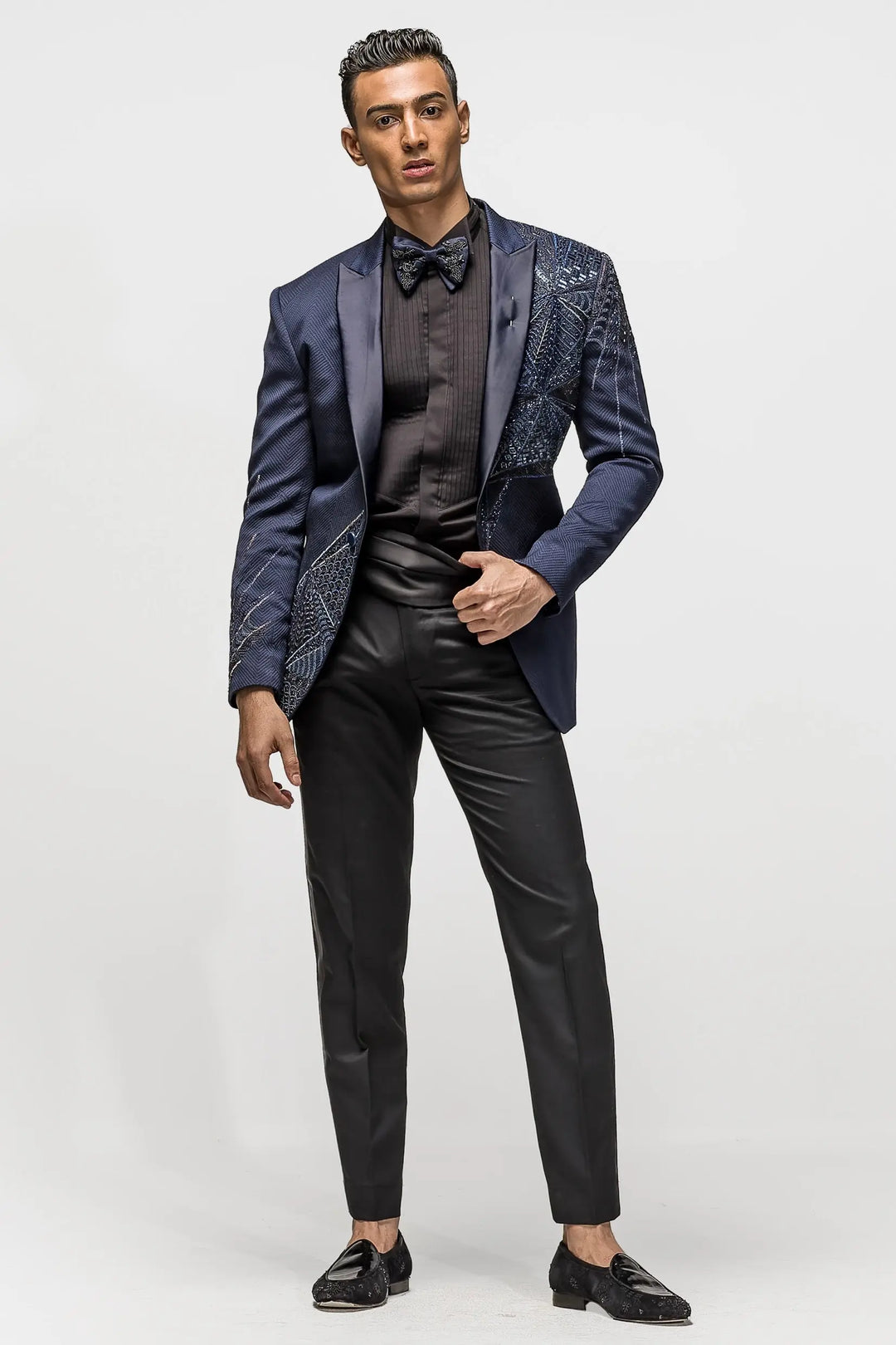 Shop Night Skies Ink Blue Embellished Tuxedo from the Best Brand