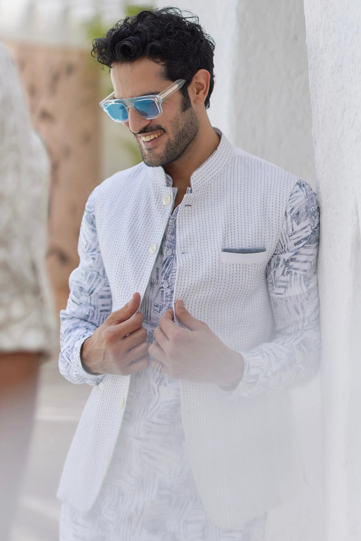 Shop for Ajrakh Block Printed Embroidered Kurta