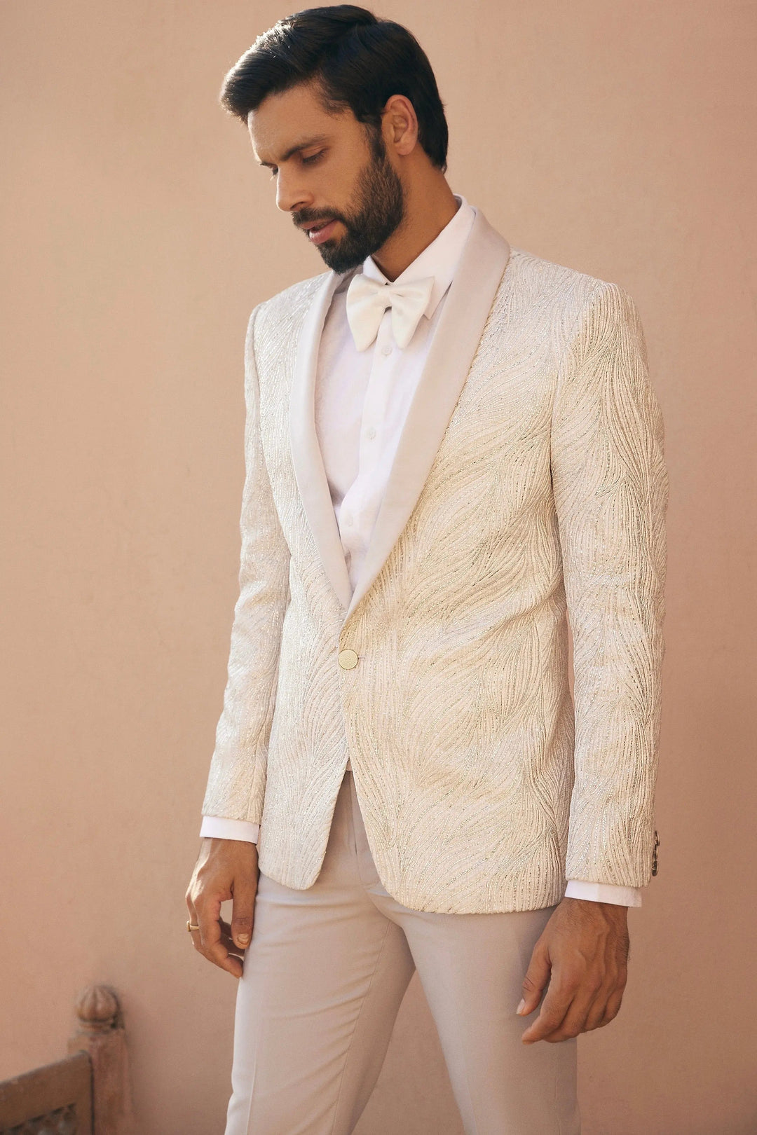 Shop the Best Brand Pristine Whiteness Hand Embroidered Tuxedo