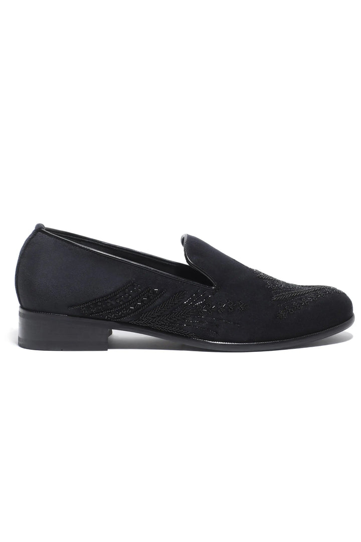 Onyx Elegance Velvet Slip-Ons - Asuka Couture