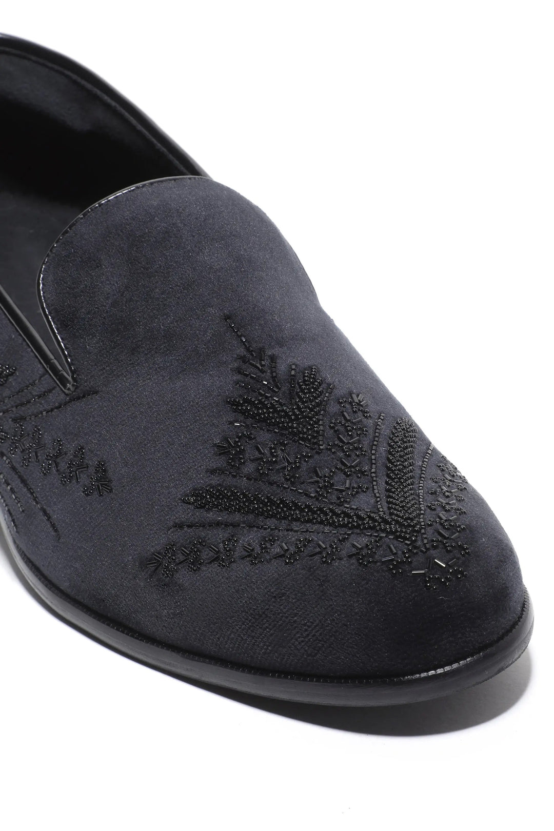 Onyx Elegance Velvet Slip-Ons - Asuka Couture