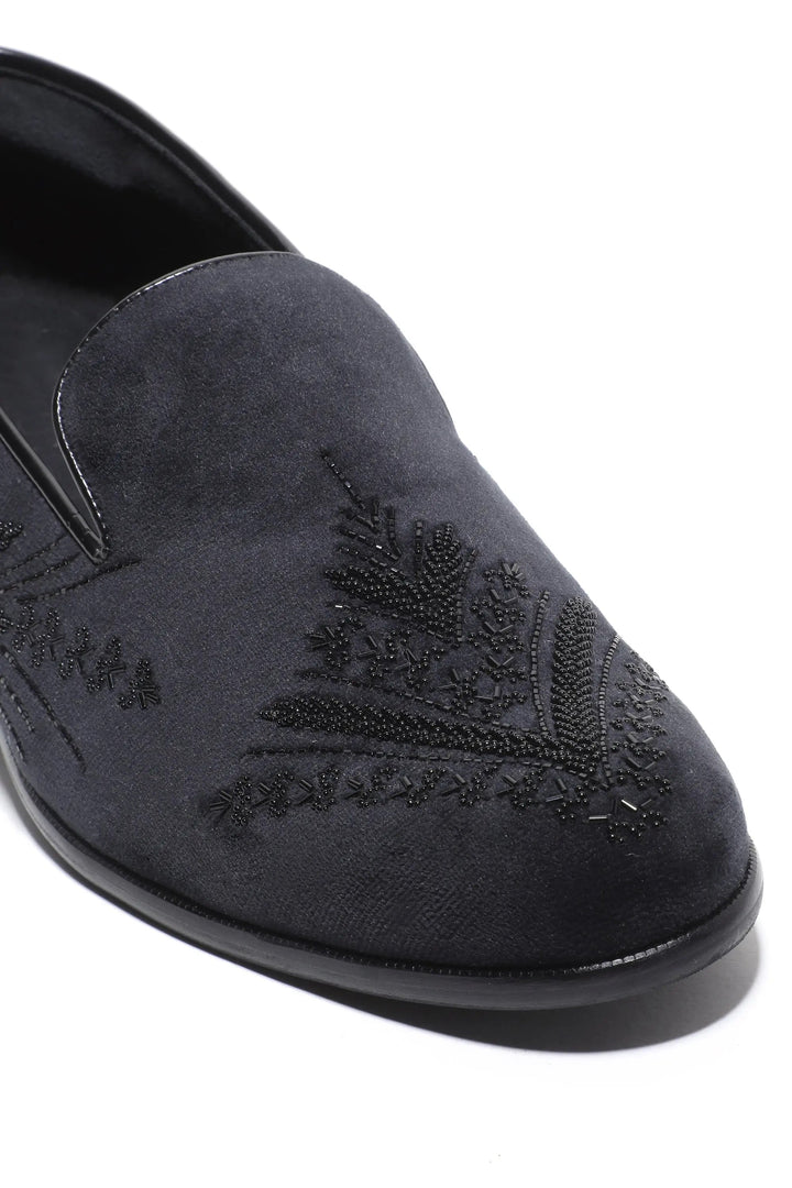 Onyx Elegance Velvet Slip-Ons - Asuka Couture