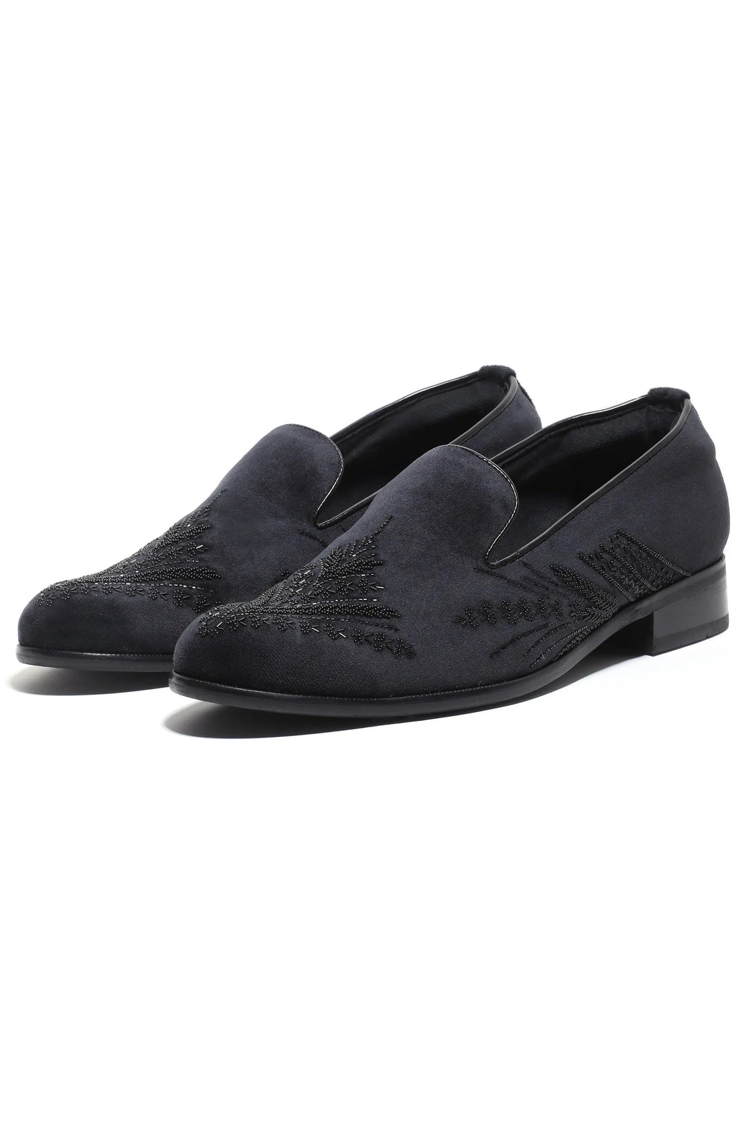 Onyx Elegance Velvet Slip-Ons - Asuka Couture