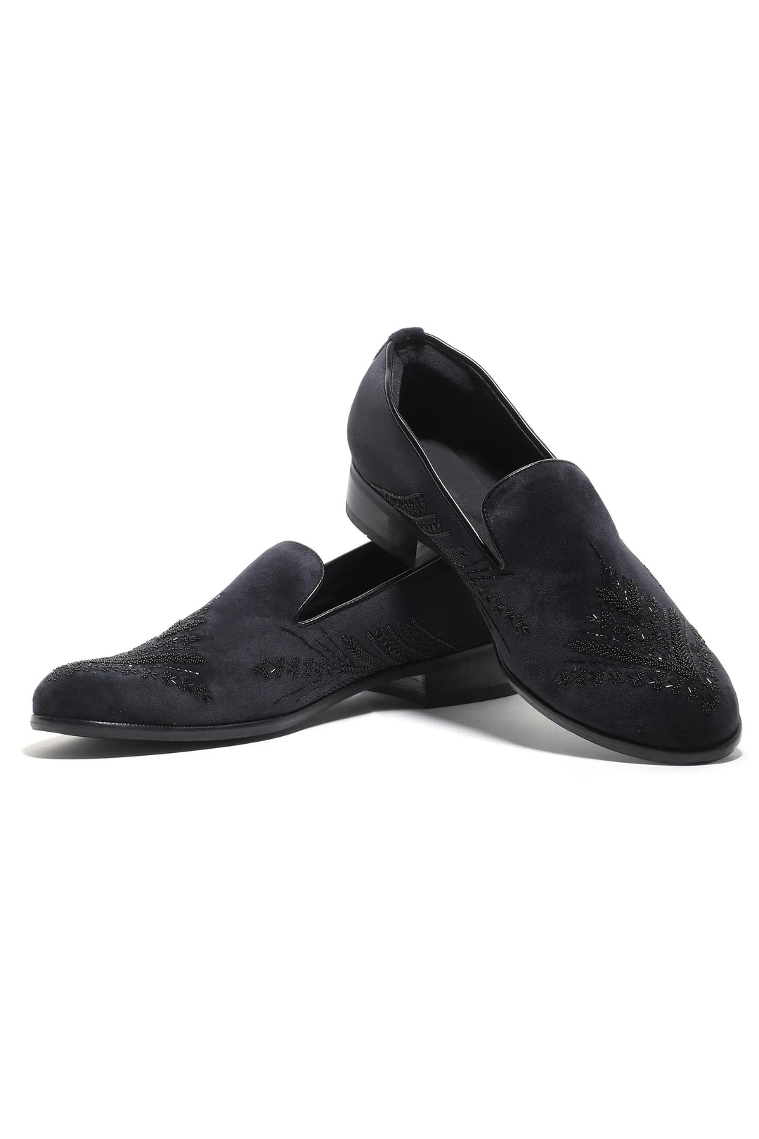Onyx Elegance Velvet Slip-Ons - Asuka Couture