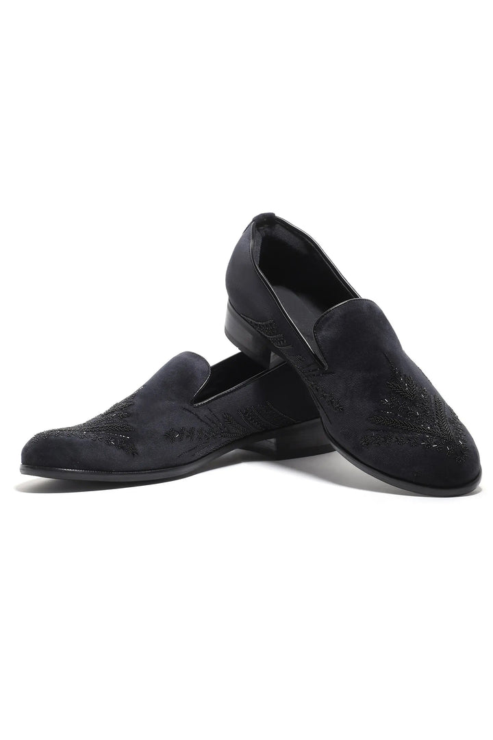 Onyx Elegance Velvet Slip-Ons - Asuka Couture