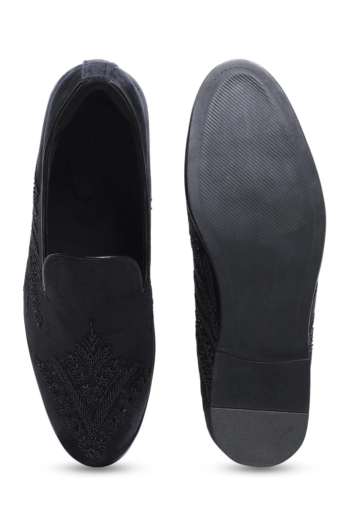 Onyx Elegance Velvet Slip-Ons - Asuka Couture