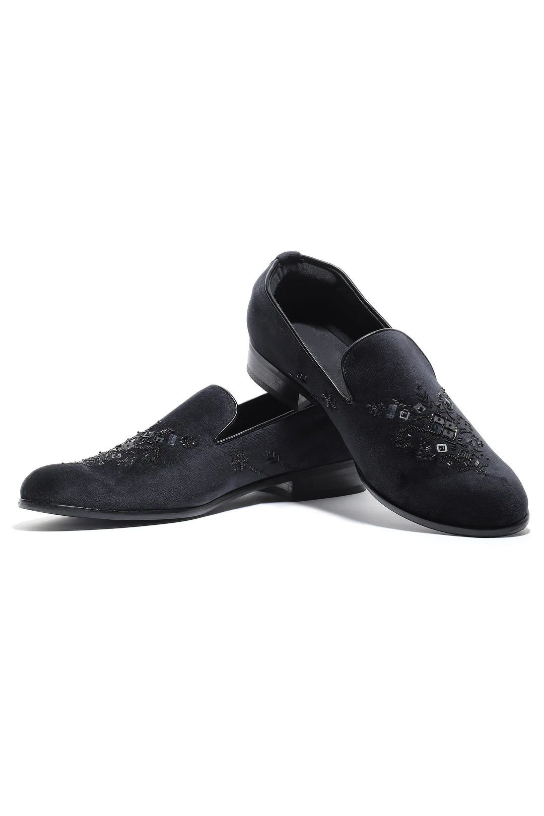 Midnight Luxe Velvet Slip-Ons – Asuka Couture - Main Image