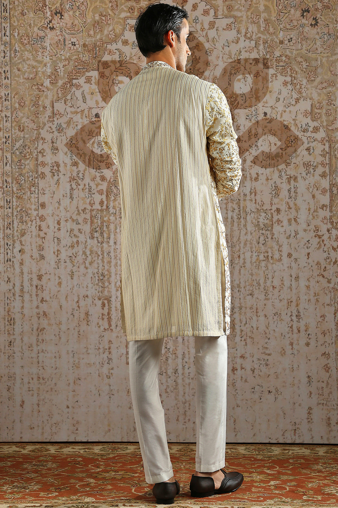 Ivory Mosaic Hand-Embroidered Kurta Set