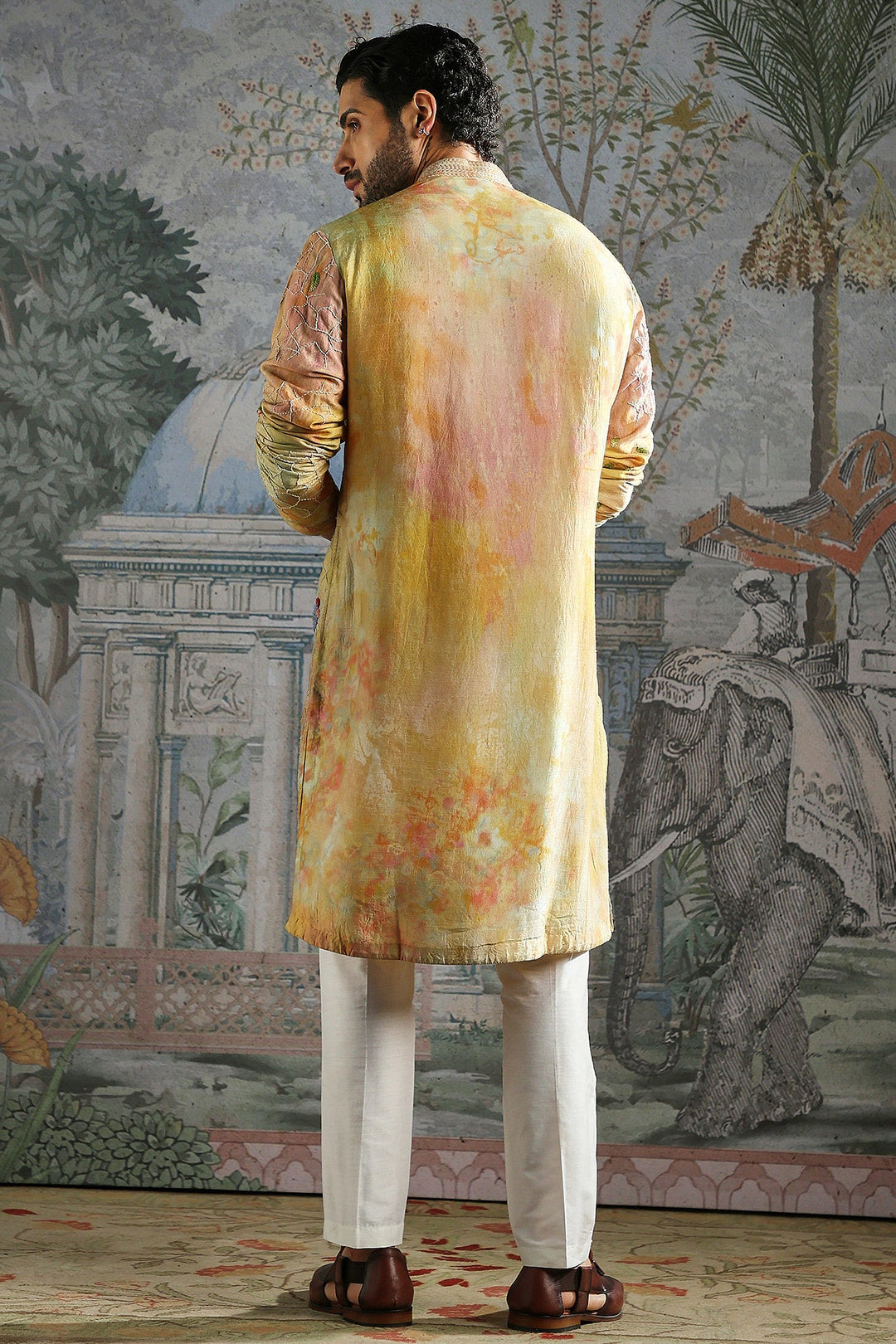 Saffron Garden Bloom Printed Kurta Set