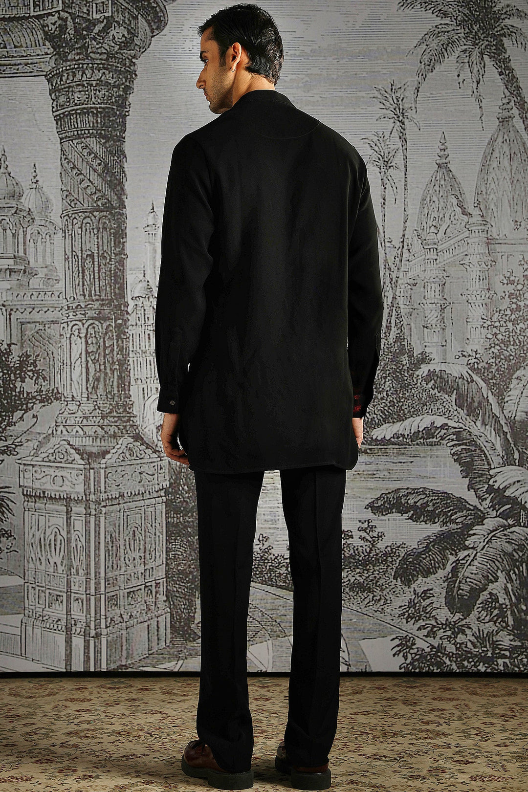 Black Scarlet Highlight Kurta Set