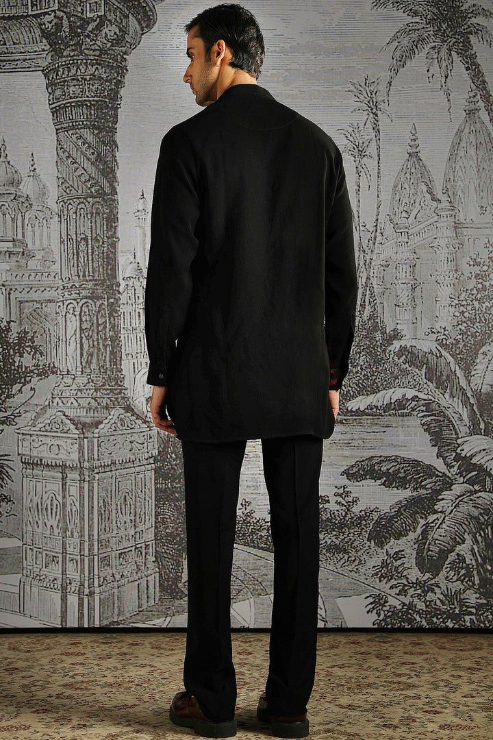 Black Scarlet Highlight Kurta Set