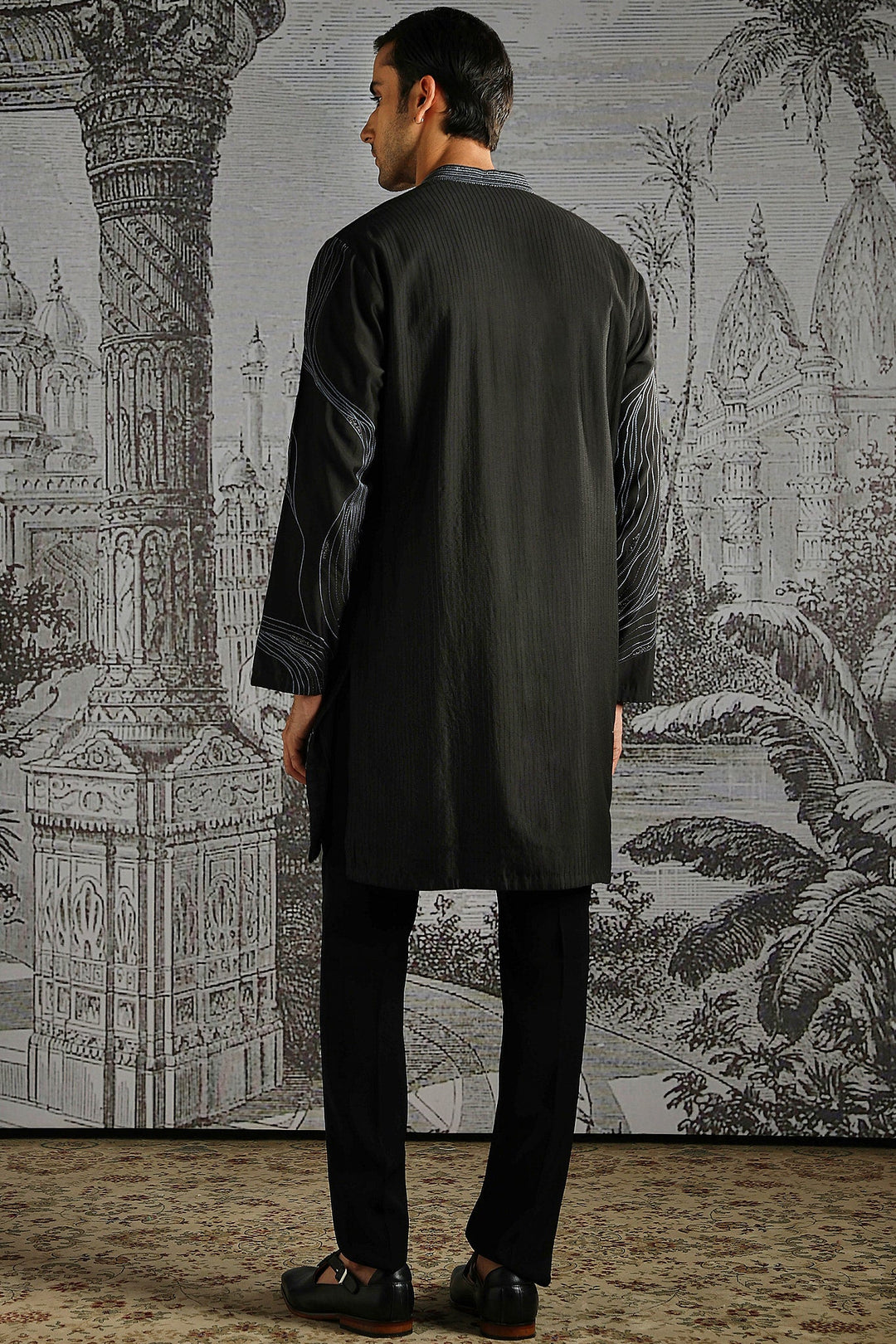 Black Onyx Minimal Kurta Set