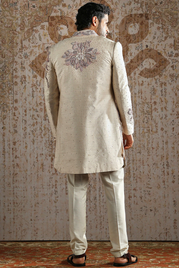 Pearl Embroidered Angrakha Indowestern Set