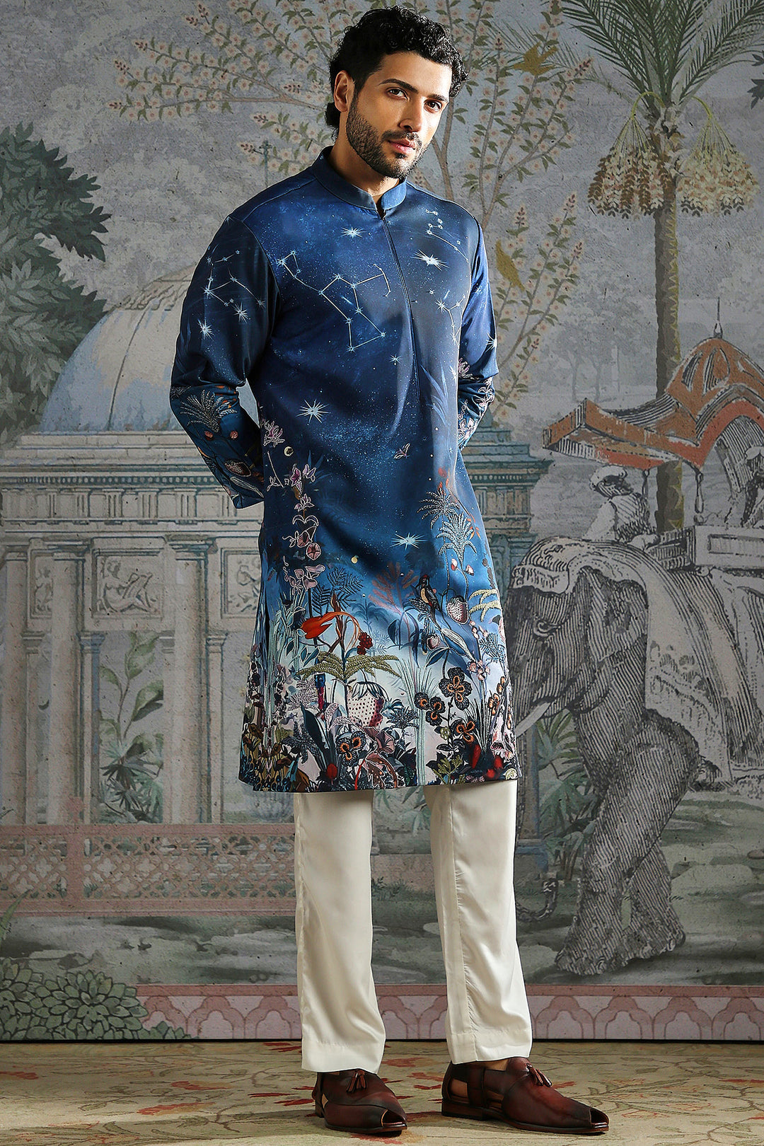 Midnight Constellation Printed Kurta Set