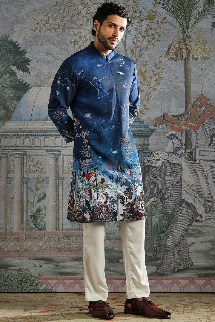 Midnight Constellation Printed Kurta Set