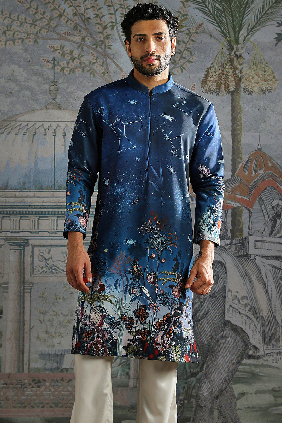 Midnight Constellation Printed Kurta Set