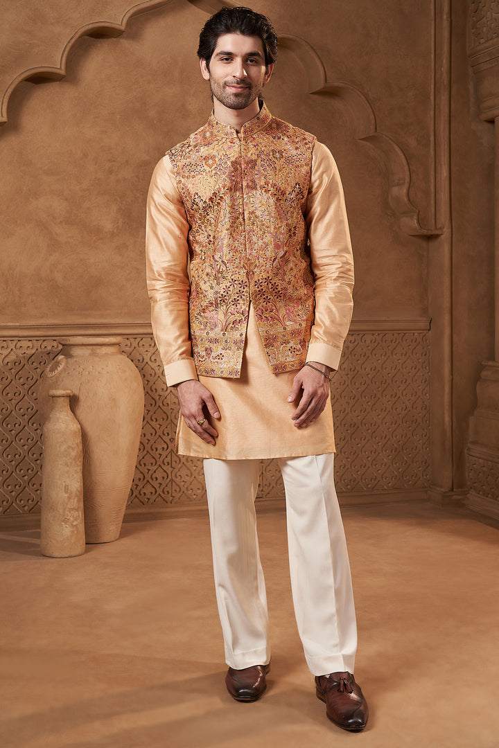 Antique Gold Floral Bundi Set