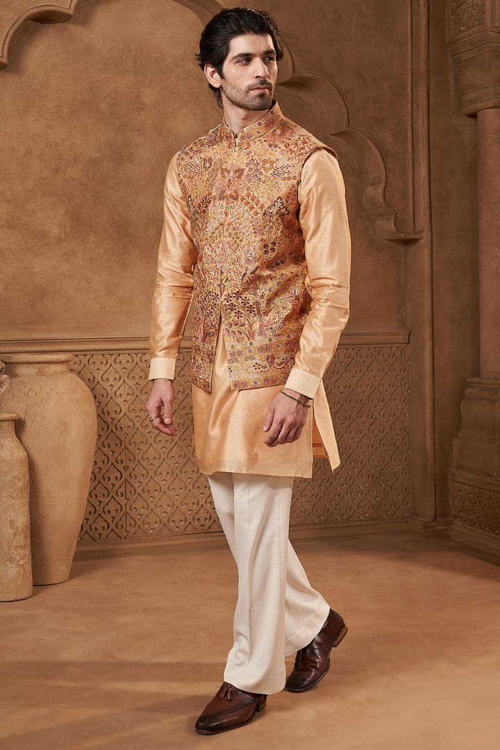 Antique Gold Floral Bundi Set