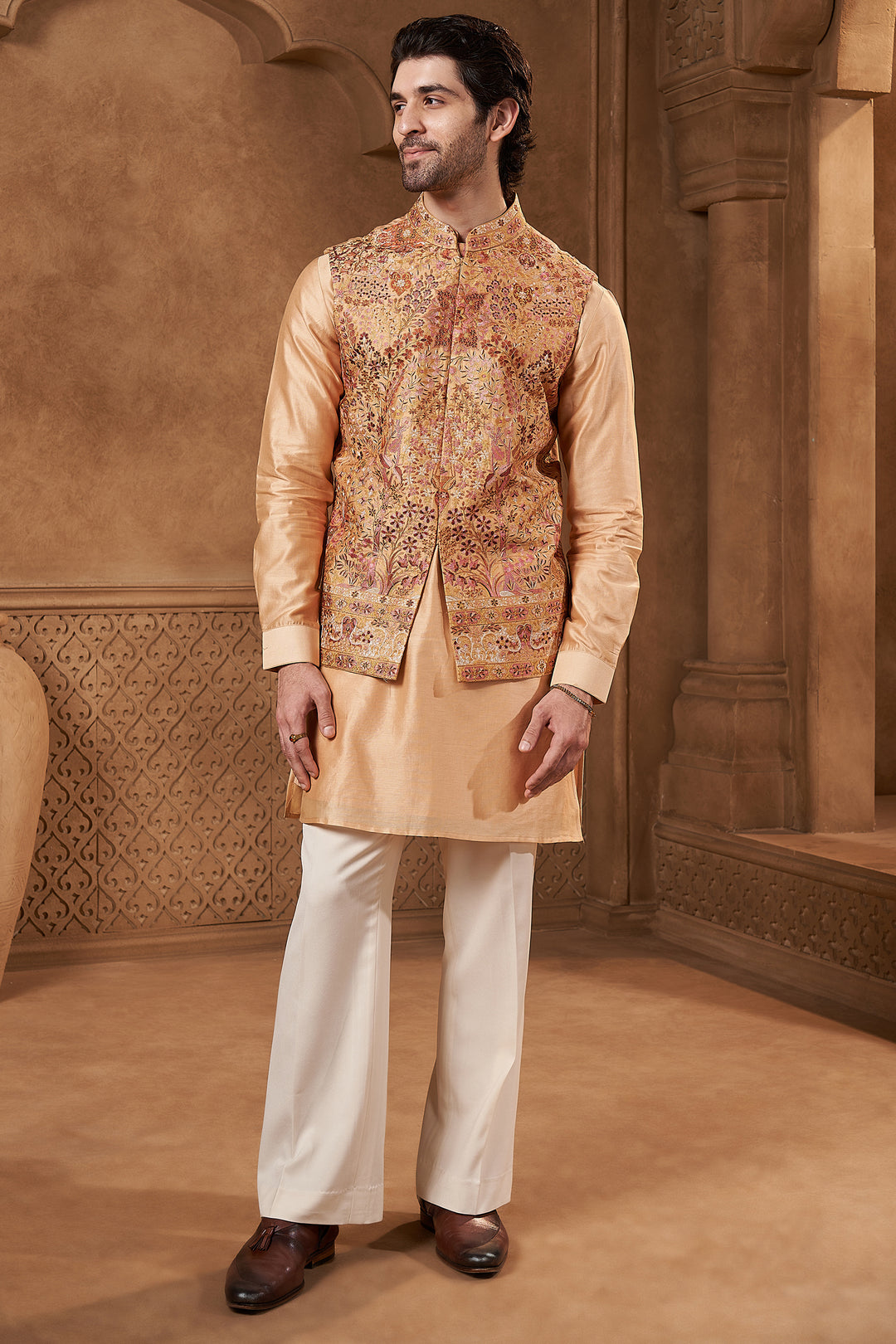 Antique Gold Floral Bundi Set