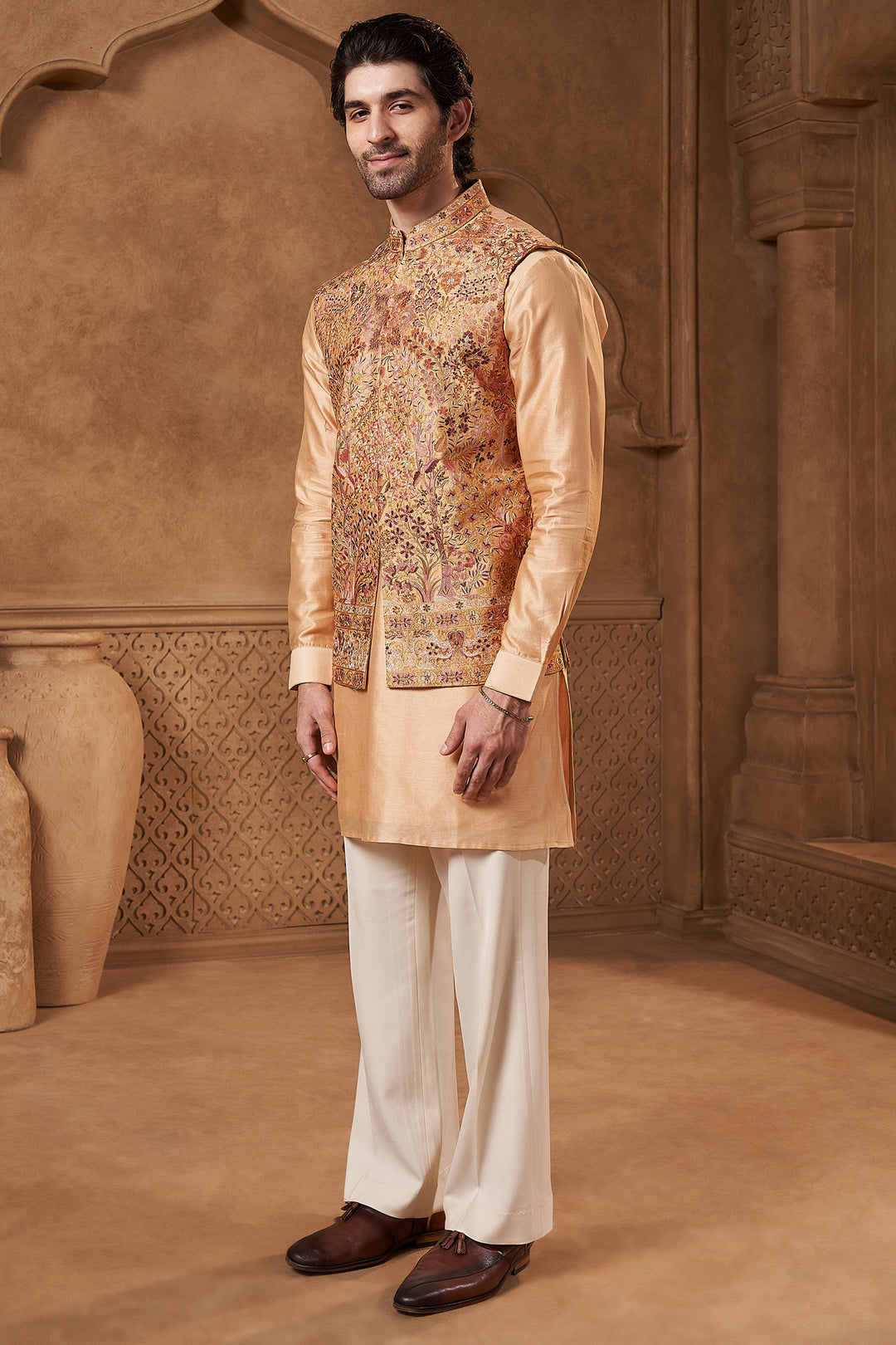 Antique Gold Floral Bundi Set