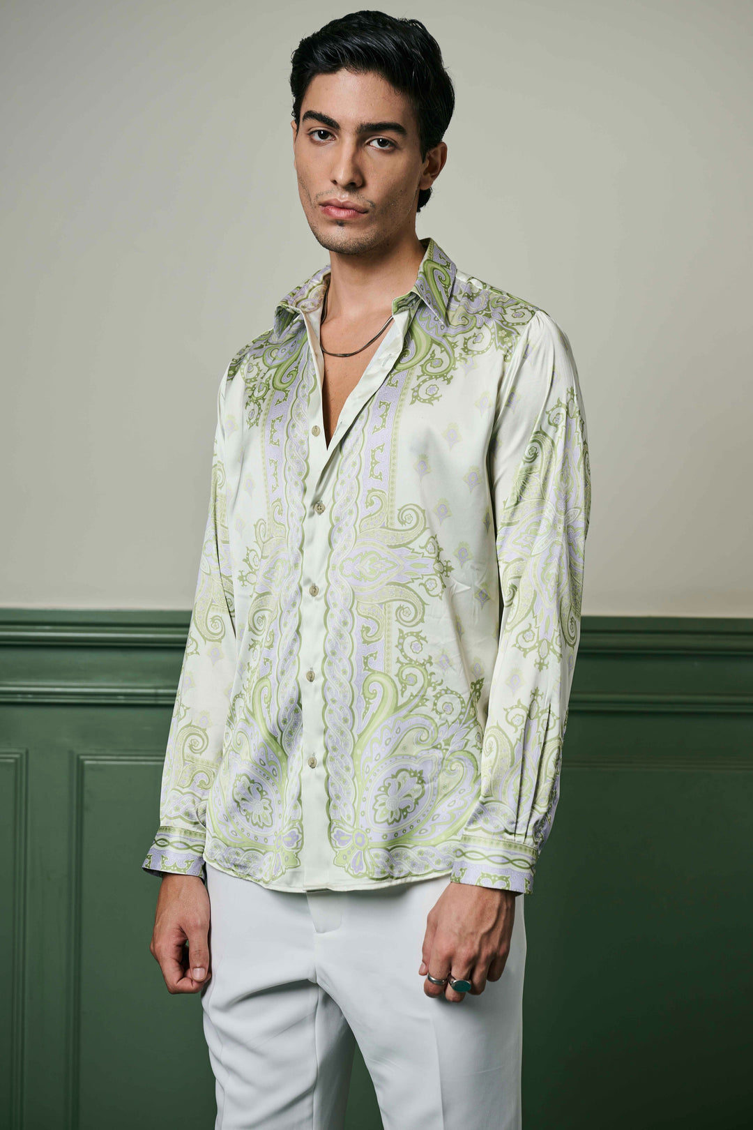 Mint Reverie Habutai Silk Shirt