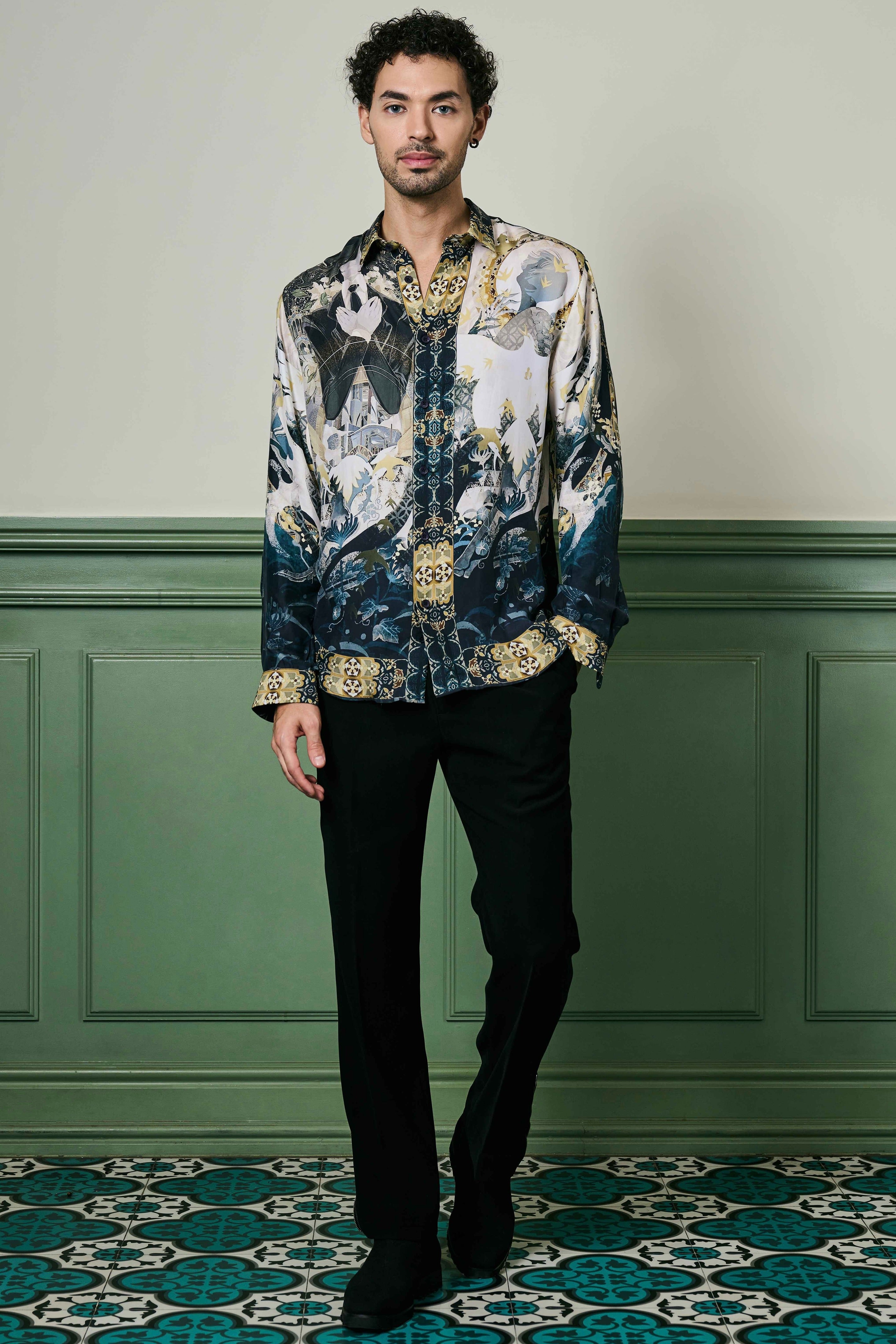 Kyoto Nightfall Habutai Silk Shirt | Asuka Couture