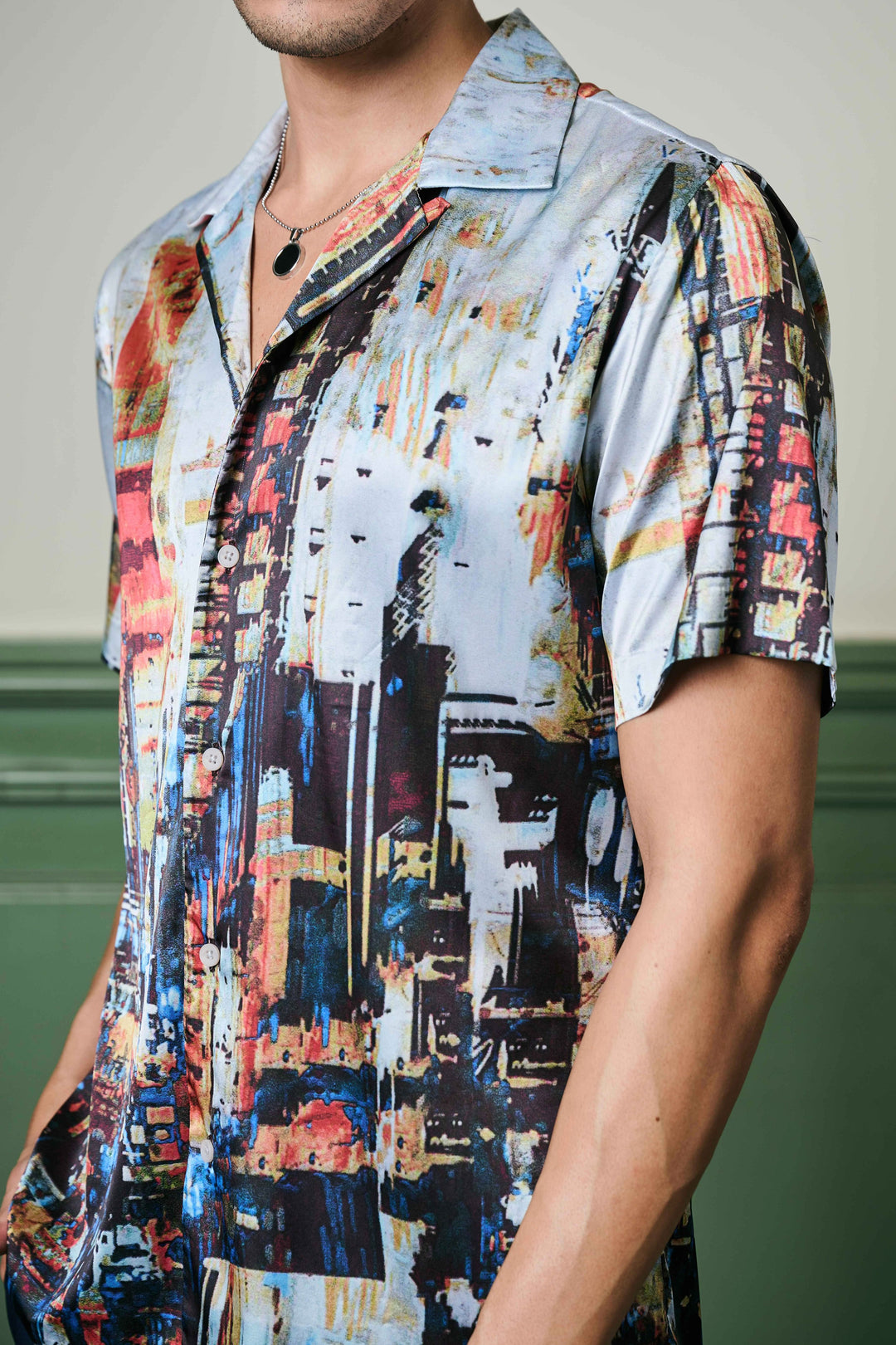 Cityscape Serenade Habutai Silk Shirt