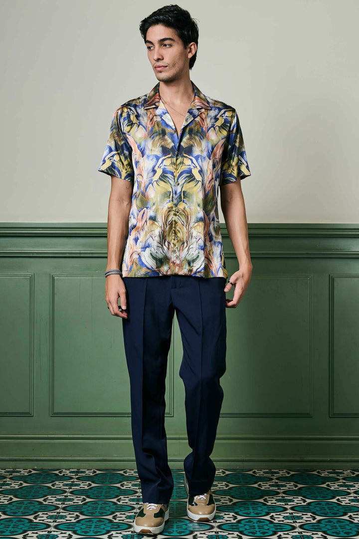 Verdant Dreams Habutai Silk Shirt