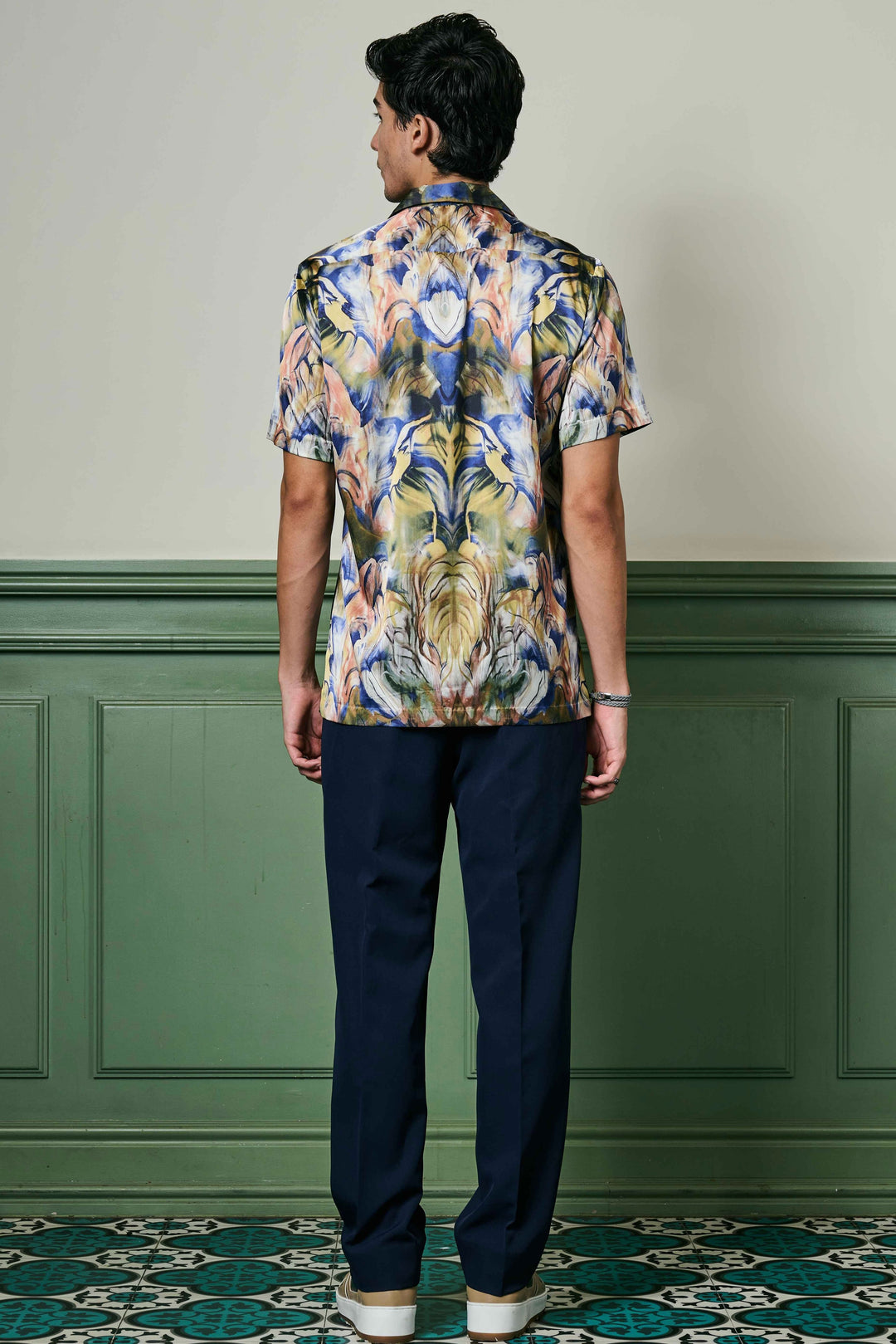 Verdant Dreams Habutai Silk Shirt