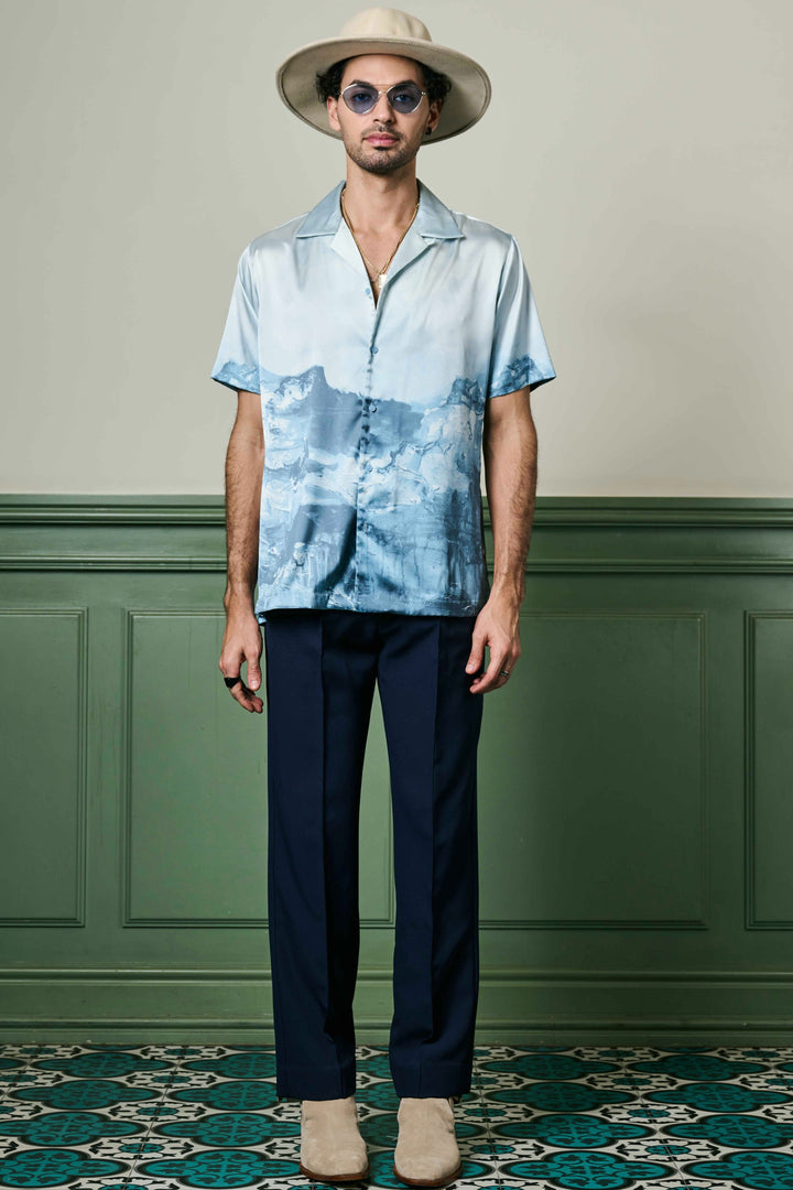 Arctic Reflections Habutai Silk Shirt