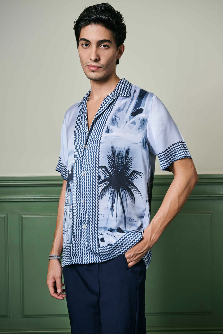 Tropical Twilight Habutai Silk Shirt