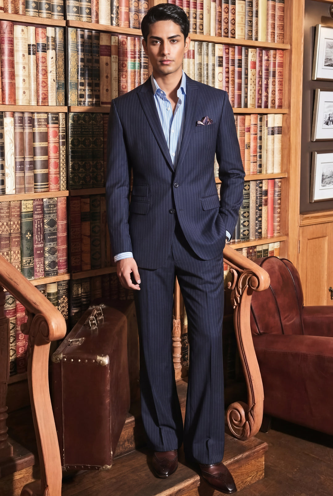 Midnight Pinstripe Suit